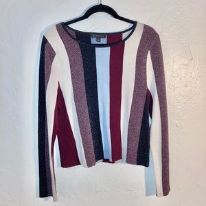 INC Metallic Striped Long Sleeve XL